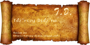 Tárczy Diána névjegykártya