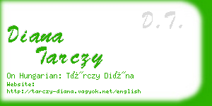 diana tarczy business card